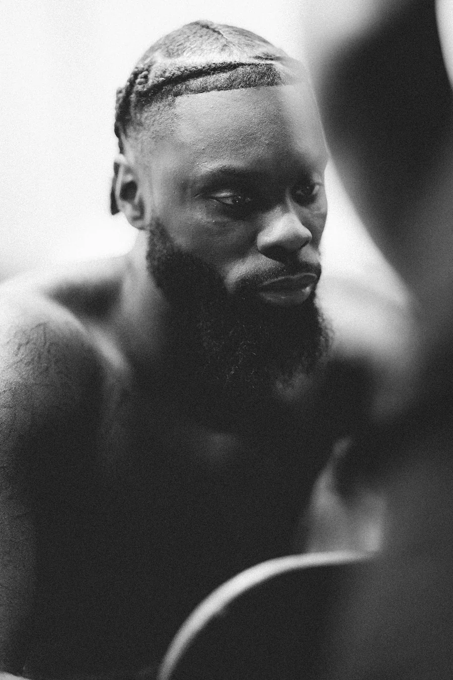 Lance Stephenson black and white portrait